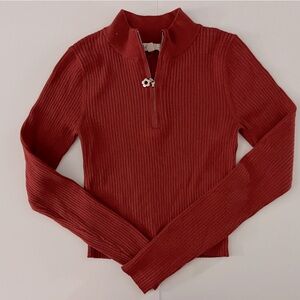 PacSun Cropped Sweater Quater Zip